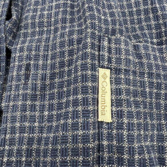 Columbia XLarge Blue & Gray Plaid Long Sleeve Button Up Shirt - Picture 2 of 3